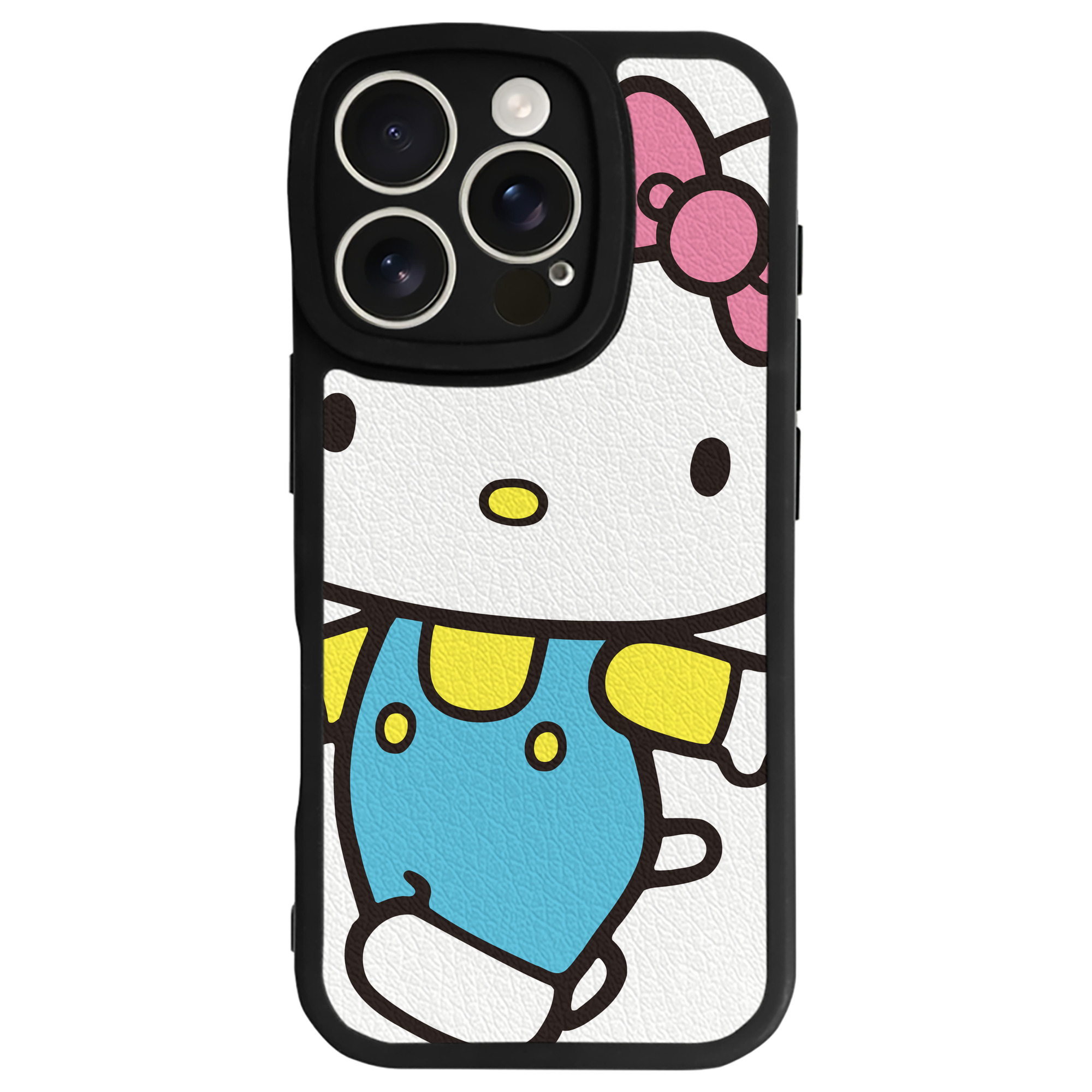 （画像用） Hello Kitty ハローキティ 【iPhone 16シリーズ対応】シリコンスマホケース（レザー調） 材質：シリコン
